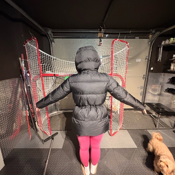 Mackage Women's Black Hooded Puffer Jacket with Drawstring Waist - Picture 5 of 8